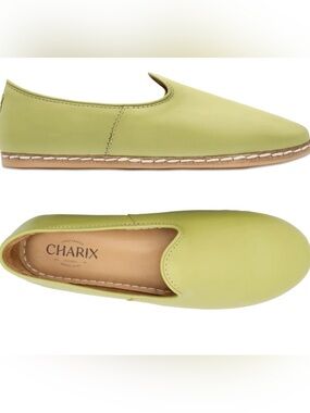 CHARIX Olive Green Slip-On Comfort Flats